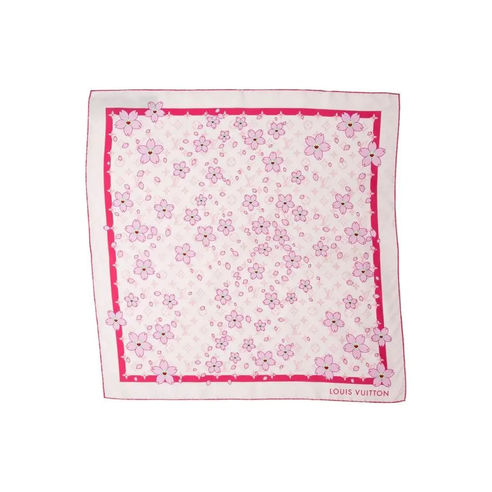 Louis Vuitton x Takashi Murakami Cherry Blossom Square 70 Silk Scarf